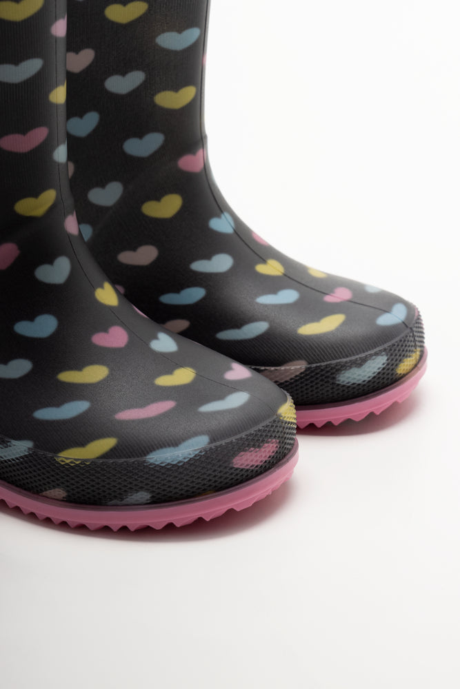 Heart Rainboots Navy (2)