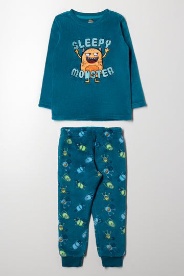 Monster Long Sleeve Pyjamas Green