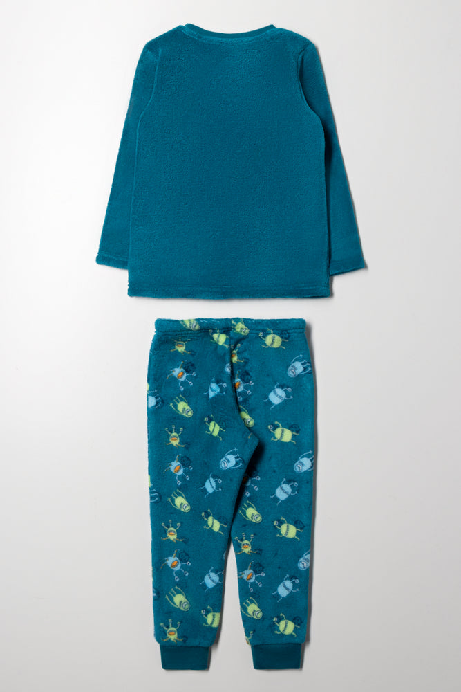 Monster Long Sleeve Pyjamas Green (3)