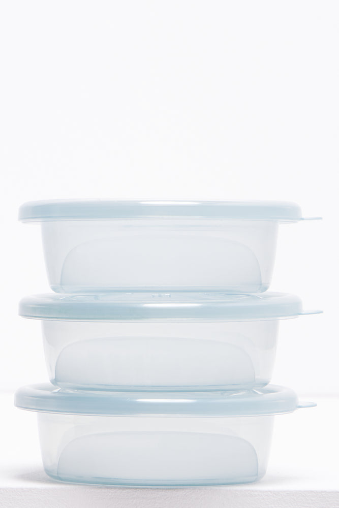 ABC 3 Pack Bowls With Lids Blue
