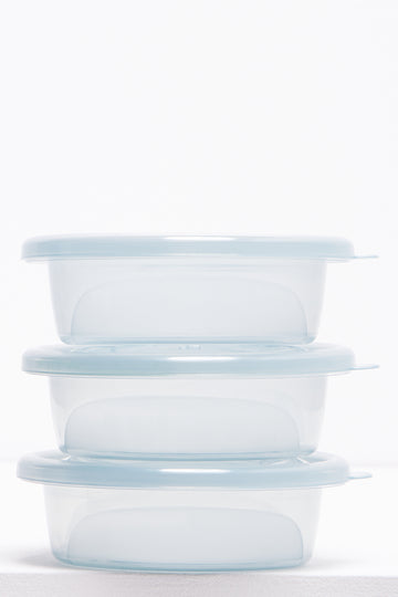 ABC 3 Pack Bowls With Lids Blue