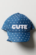 Cute Denim Peak Cap Blue