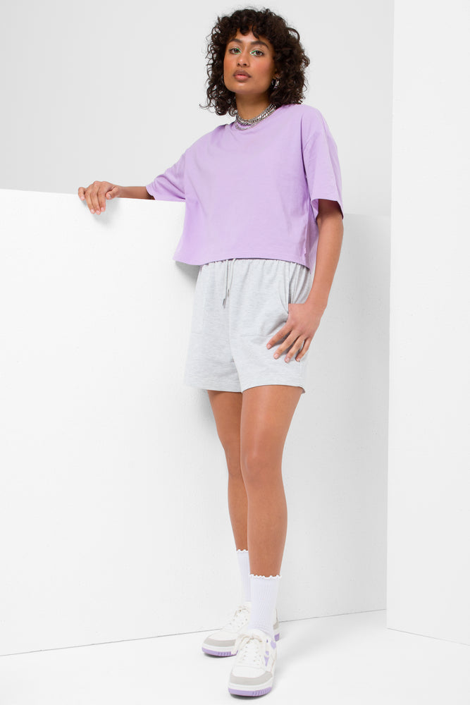 Balloon Knit Shorts Grey