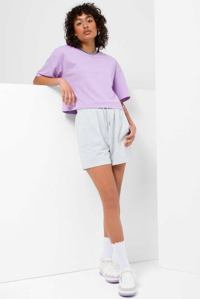Balloon Knit Shorts Grey