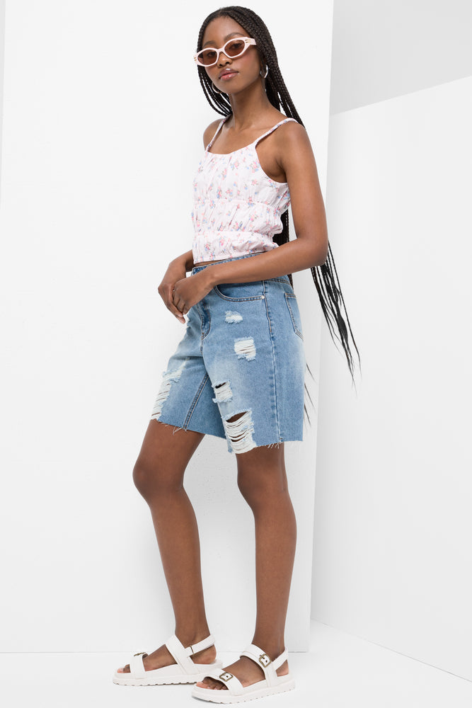 Elasticated Cami Top Pink (1)