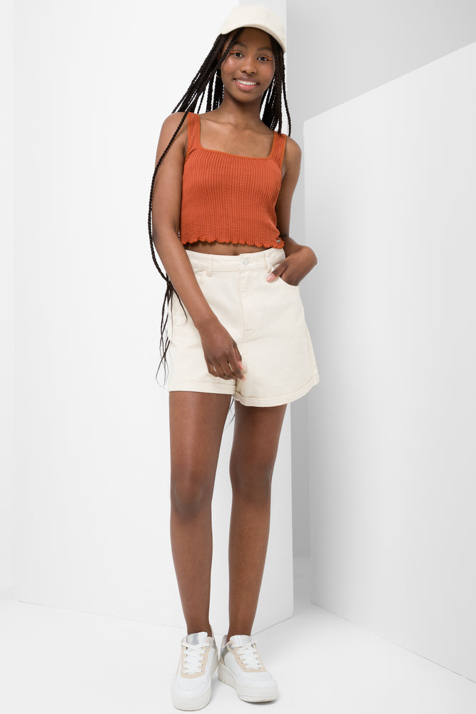 Denim Mom Shorts Blue