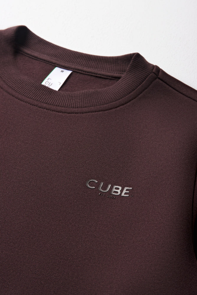 Crew Neck Tracktop Brown