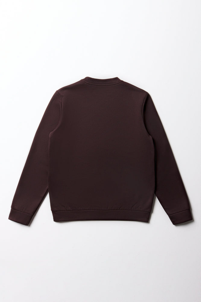 Crew Neck Tracktop Brown (2)
