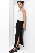 Strappy Crinkle Vest White (1)