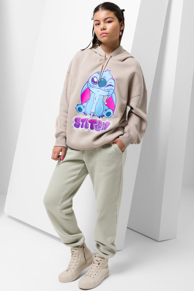 Lilo And Stitch Oversized Hoodie Natural