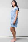 2 Pack Butterfly Flowers Sleepshirts Pink And Blue (1)