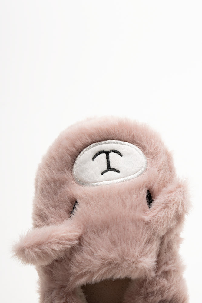 Happy Teddy Slippers Pink (4)