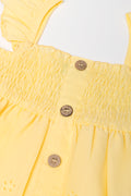 Anglaise Button Down Dress Yellow (1)