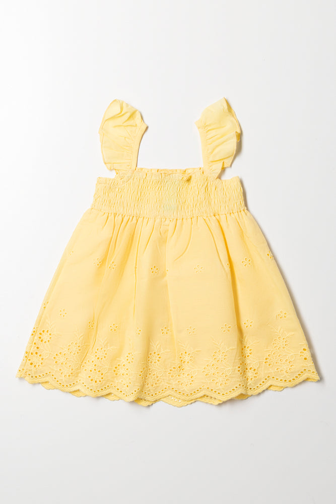Anglaise Button Down Dress Yellow (2)