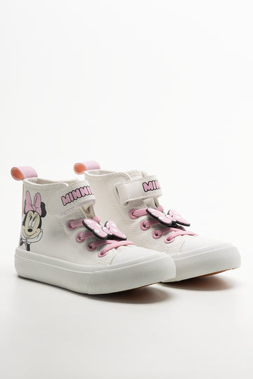 Minnie Mouse High Top Sneakers White