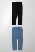 2 Pack Jeggings Black And Blue
