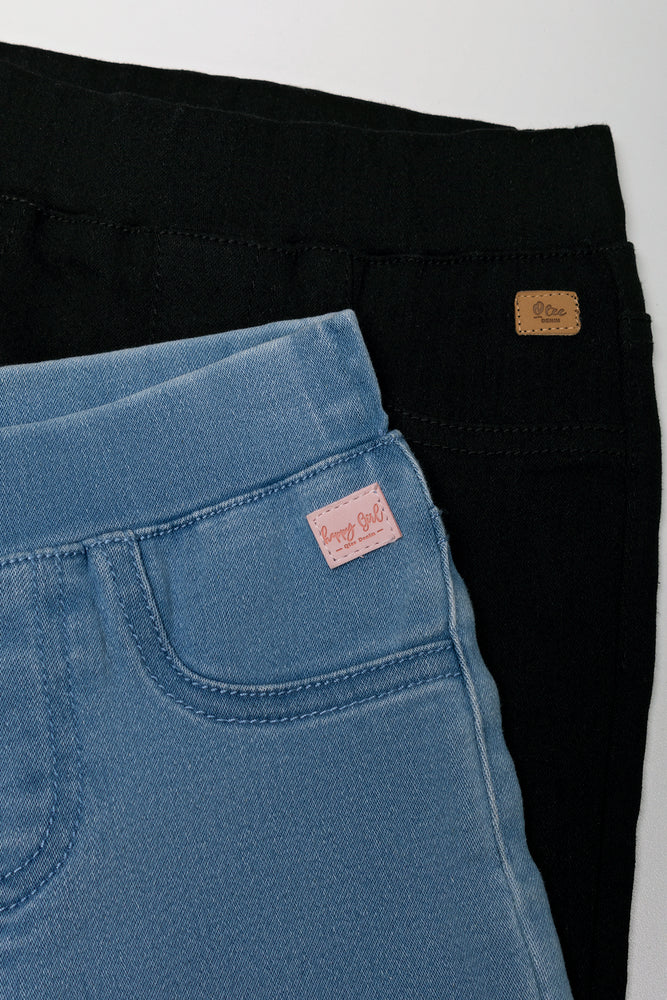 2 Pack Jeggings Black And Blue (1)