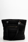 Large Puffer Tote Bag Black