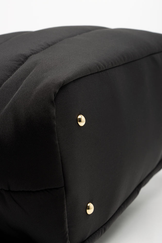 Large Puffer Tote Bag Black (5)