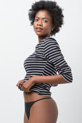 3 Pack Strappy Thongs Black, Grey And White (1)