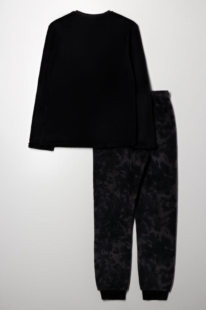 Space Long Sleeve Pyjama Set Black (3)