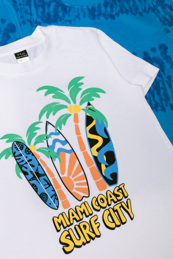 2 Pack Palms T-Shirts White And Blue (1)
