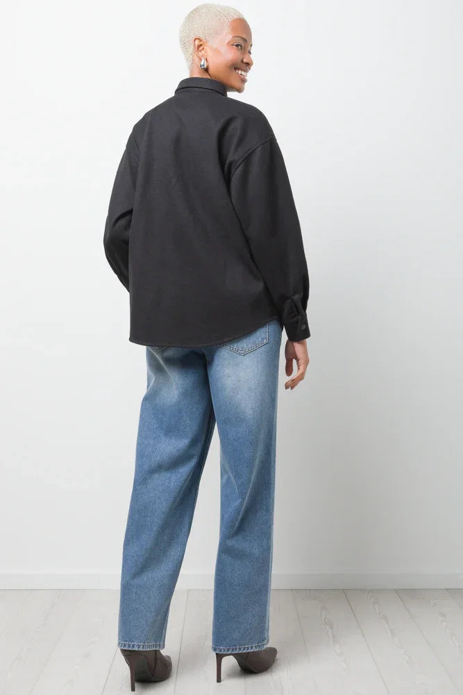 Melton Shirt Black (2)