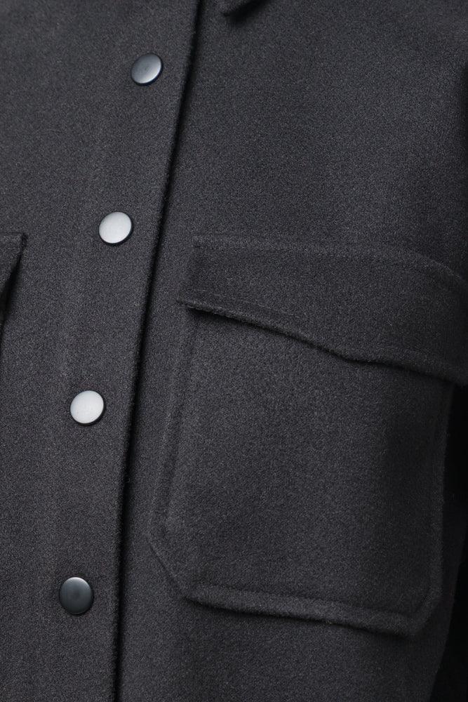 Melton Shirt Black (3)