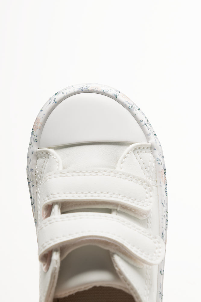 Floral Sole Sneakers White (4)
