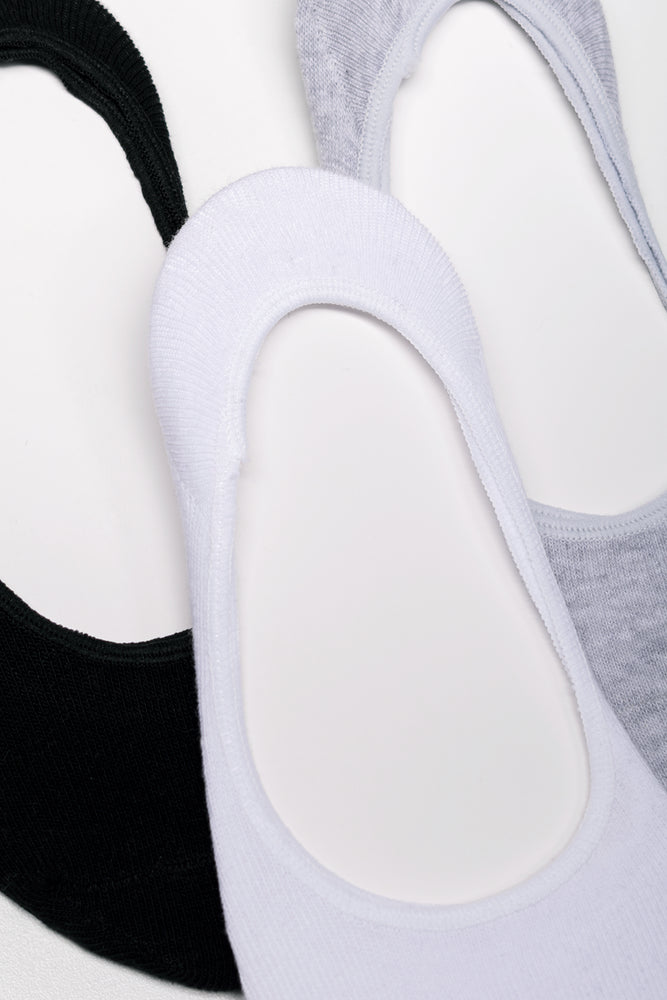 3 Pack Secret Socks Black, White And Grey (1)