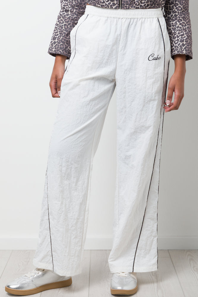 Wide Leg Joggers White