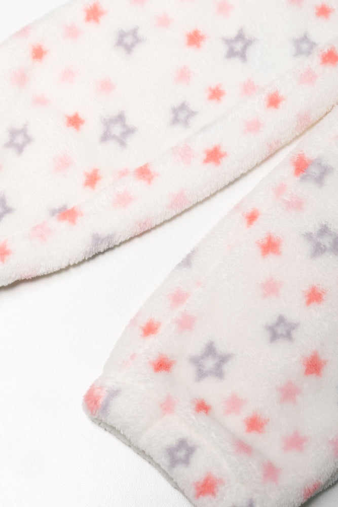 Swan Fleece Pyjama Set Cream (2)