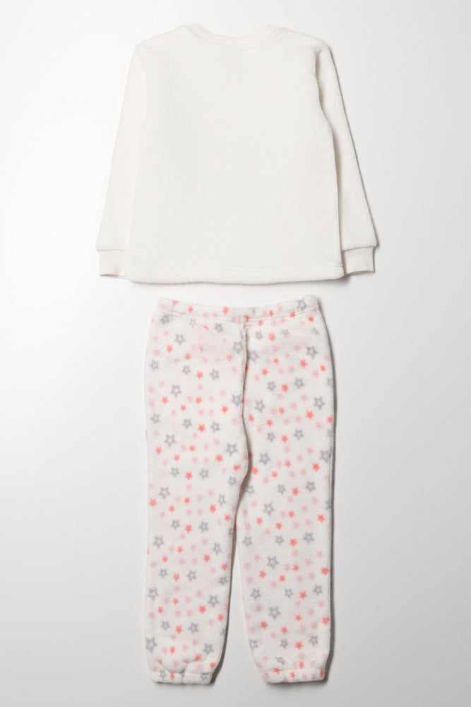 Swan Fleece Pyjama Set Cream (3)