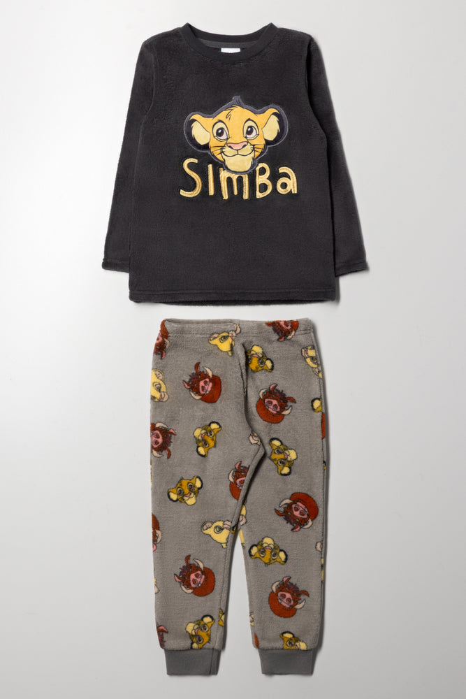 Lion King Long Sleeve Pyjama Set Charcoal