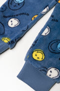 Smiley Long Sleeve Pyjama Set Blue (2)