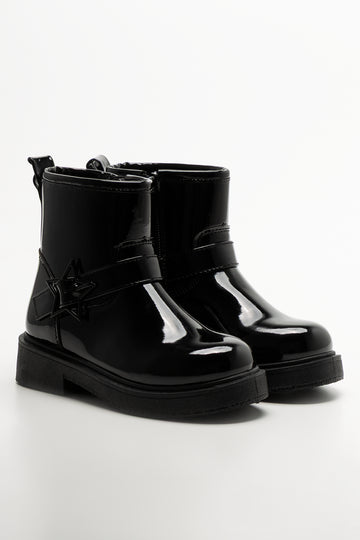 Star Double Strap Boots Black