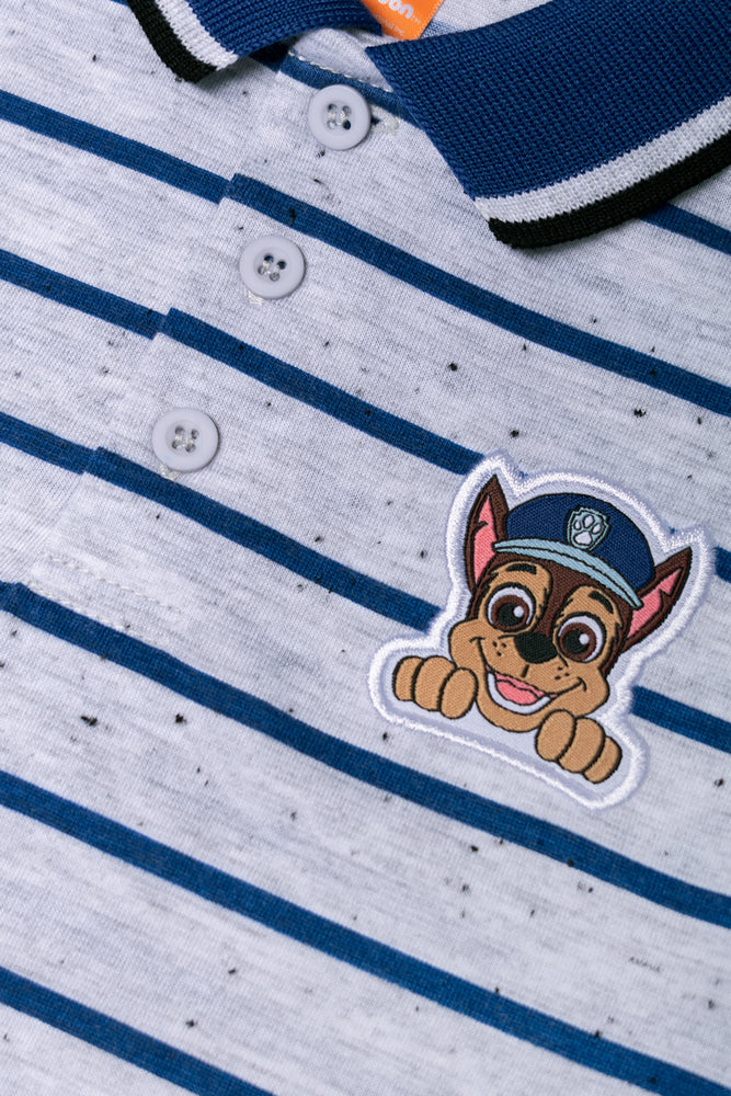 Paw Patrol Speckle Short Sleeve Golfer Grey (1)