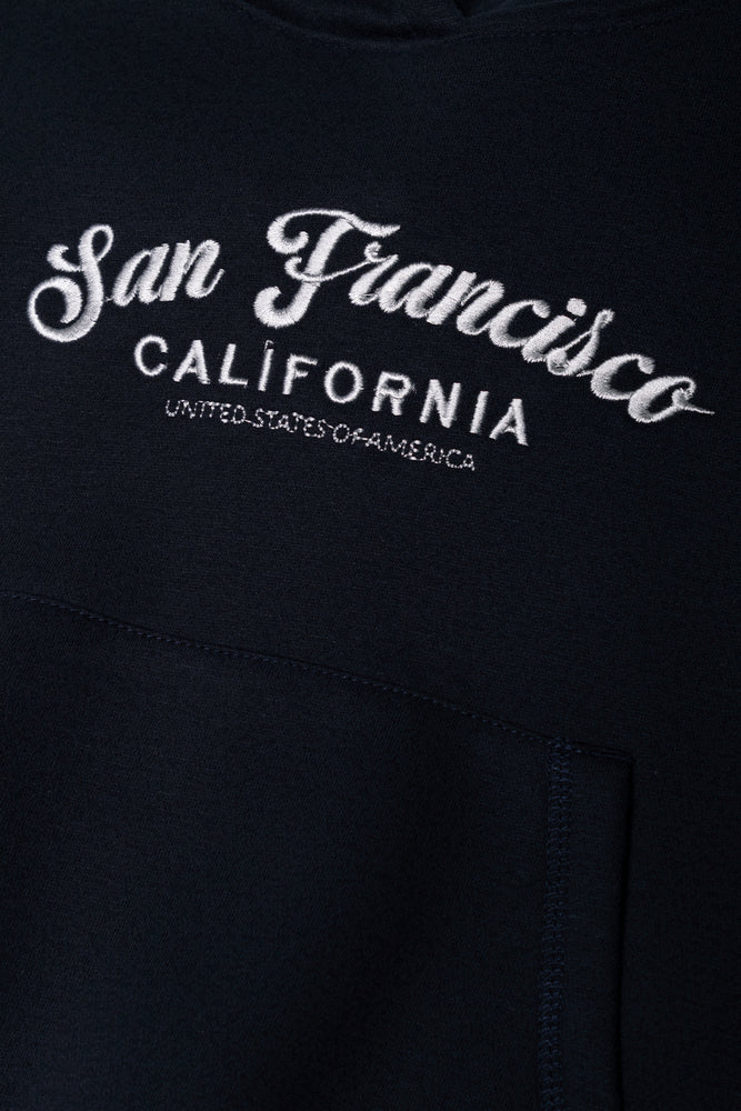San Francisco Embroidered Hoodie Navy
