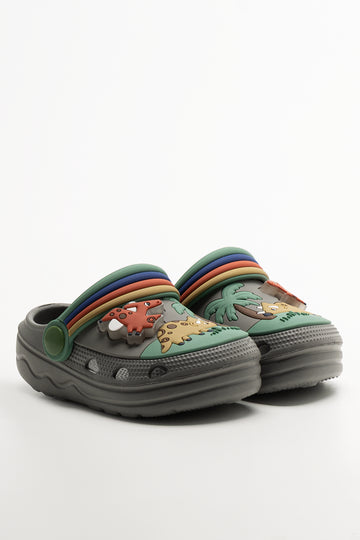 Dino Light Up Clogs Grey