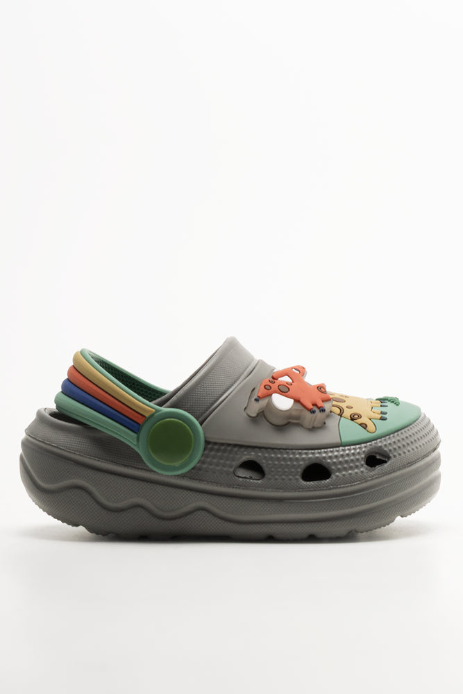 Dino Light Up Clogs Grey (1)