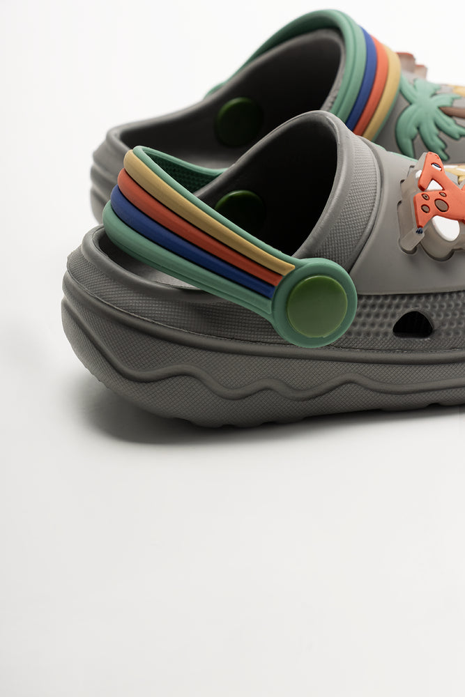 Dino Light Up Clogs Grey (3)