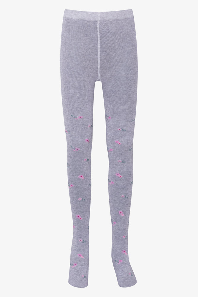 2 Pack Flower Tights Blue And Grey (1)