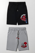 2 Pack Spider-Man Shorts Grey And Black