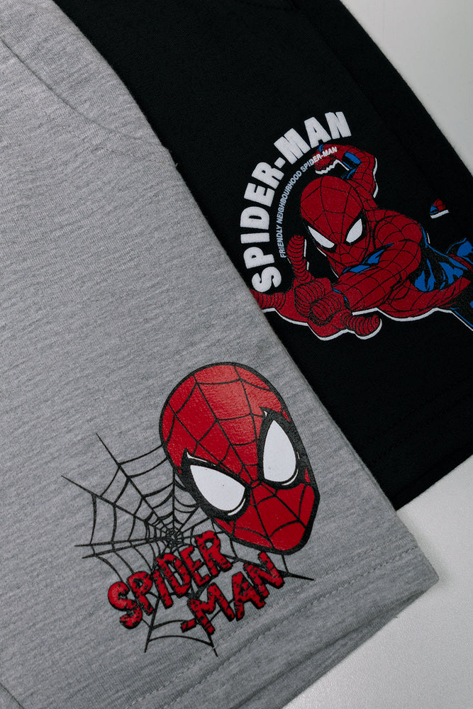 2 Pack Spider-Man Shorts Grey And Black