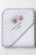 Koala Hooded Towel White And Grey