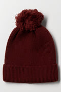 Pom Pom Beanie Burgundy