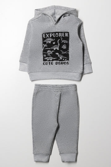 Dinosaur Hooded Tracksuit Grey