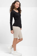 Crew neck Tshirt seamless black (1)