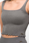 Seamfree Textured Vest Charcoal (3)