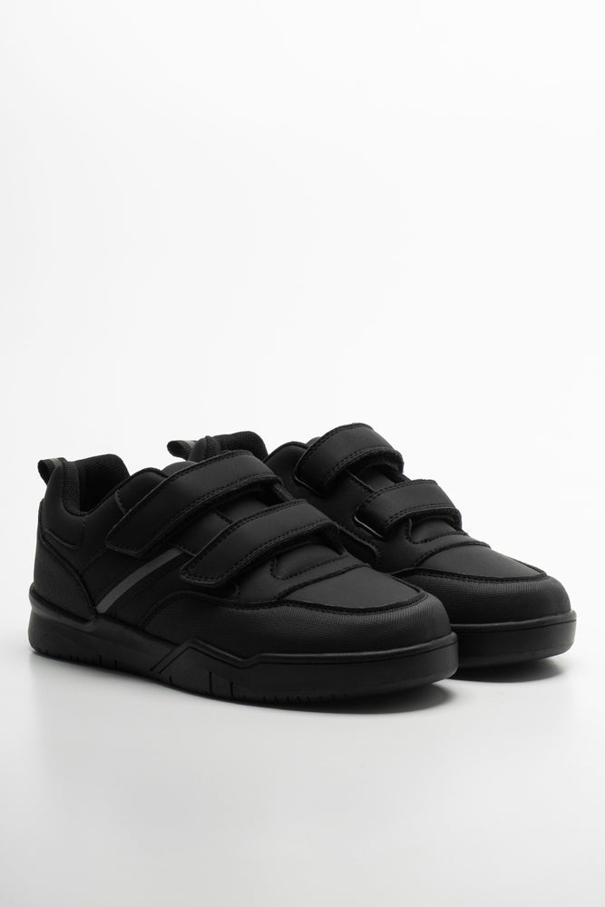 Leather Trainers Black